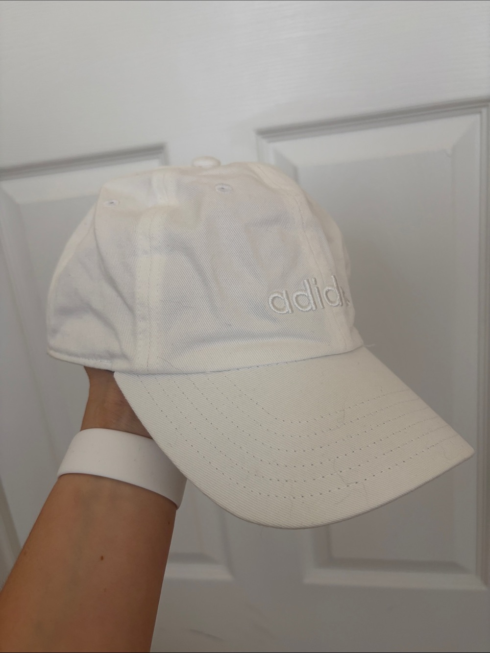 Adidas White Minimalist Logo Hat